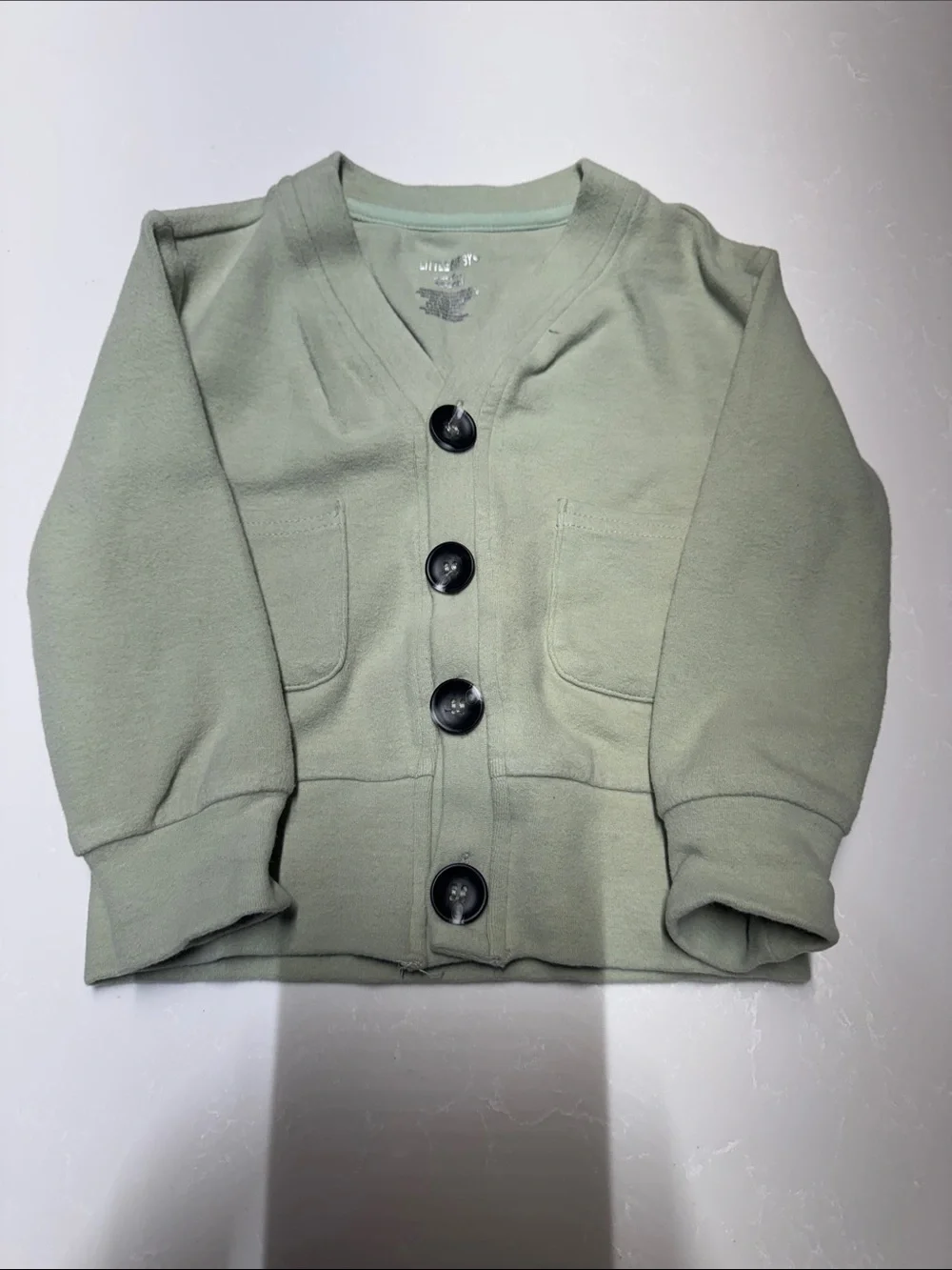 Little Bipsy Sage Green Kids Button-Front Jacket